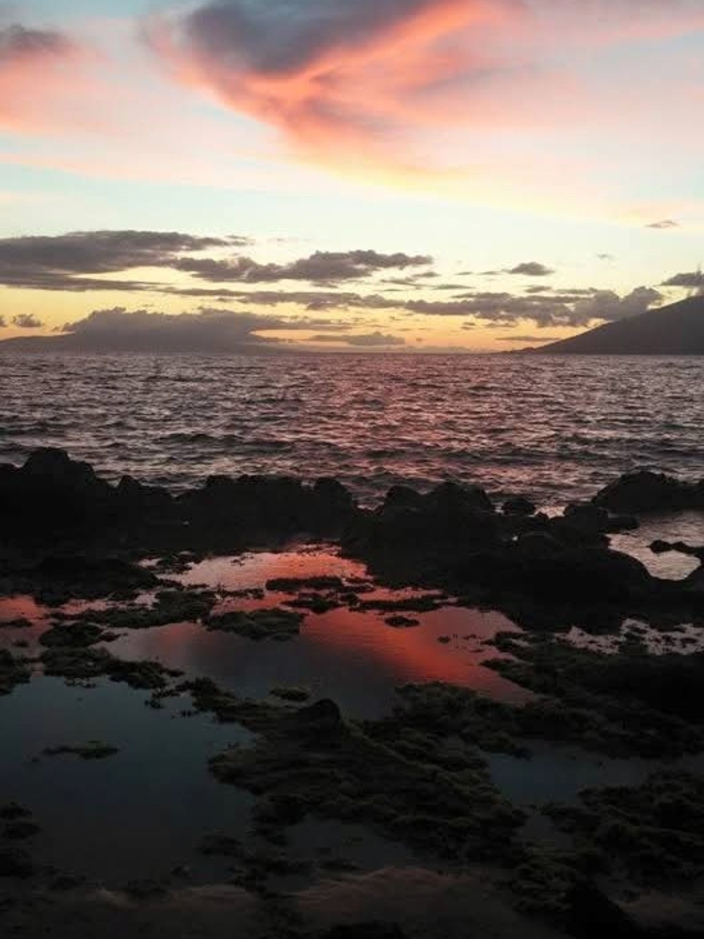 Sunset Coastal Reflection Photography Print - Maui, HI